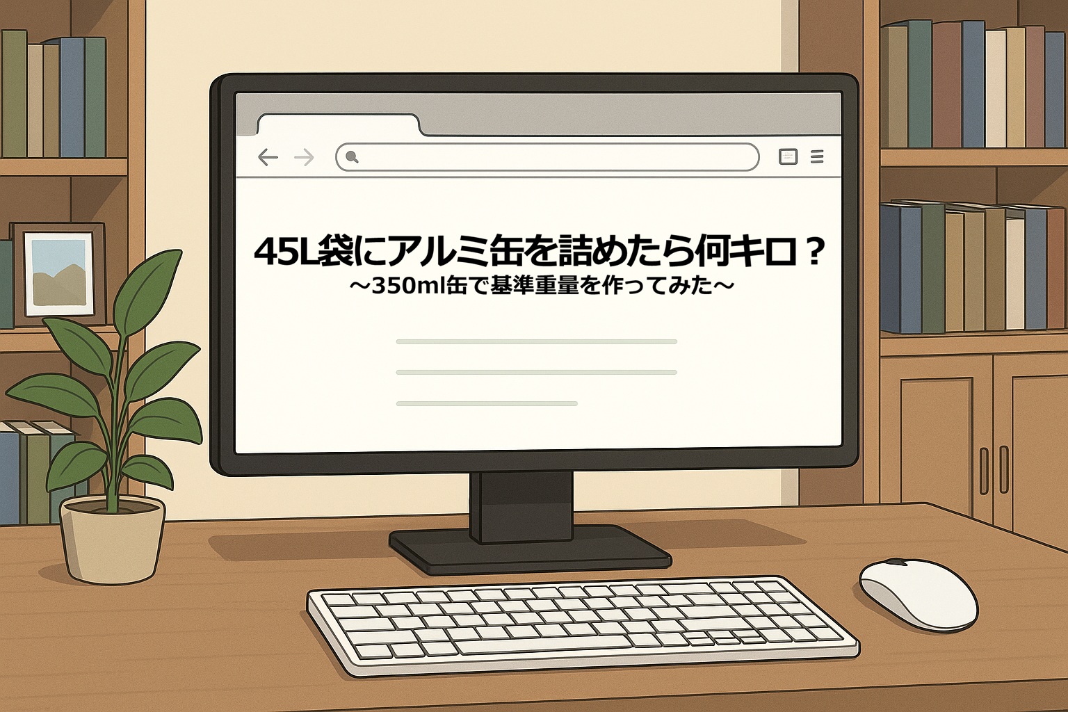 【実録】45Lポリ袋にアルミ缶を詰めると何キロ？
