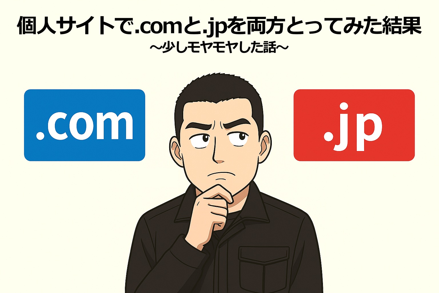 【小話】個人サイトで.comと.jpを両方取ってみた結果、少しモヤモヤした話