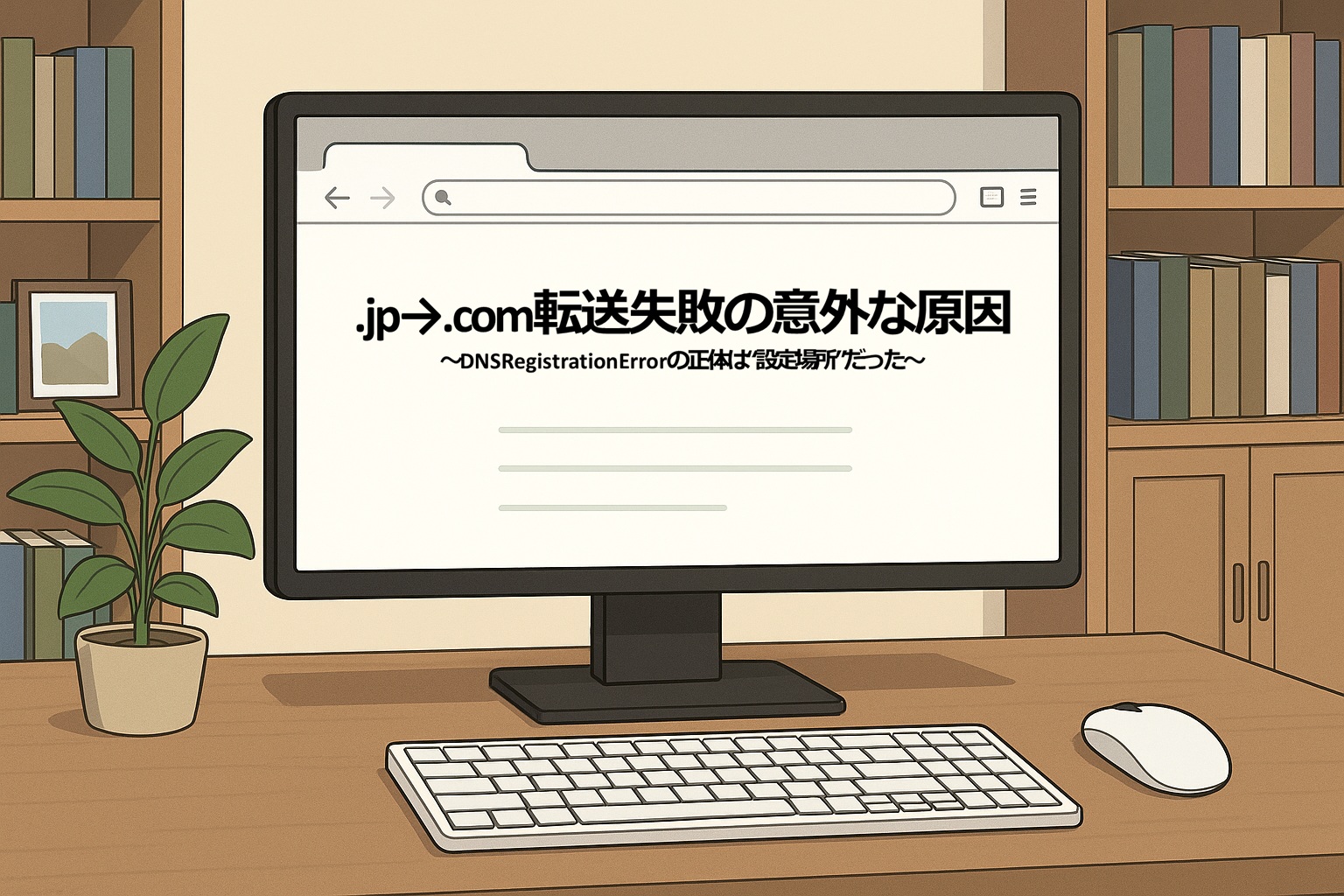【実録】ConoHa WINGで.jp→.com転送に失敗！DNSRegistrationErrorの原因は意外なところにあった