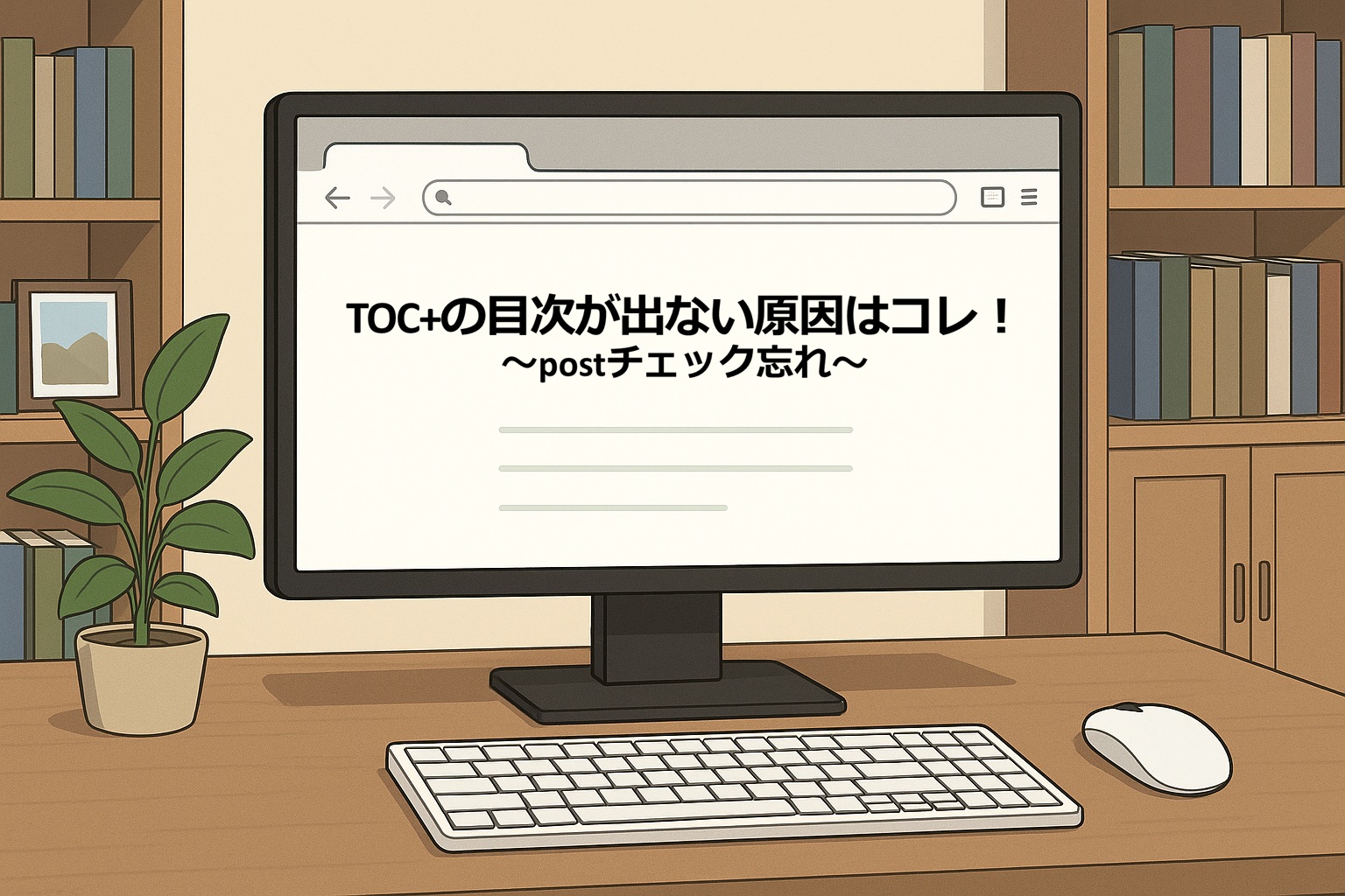 【実録】TOC+で目次が表示されない原因は“postのチェック漏れ”だった｜JIN:Rでも使える一番簡単な解決法