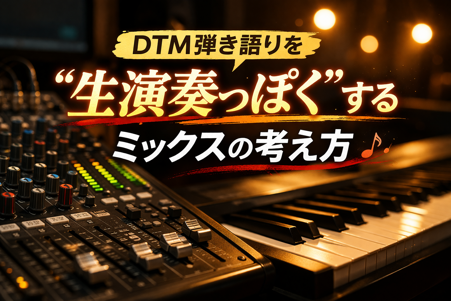 DTM弾き語りを“生演奏っぽく”するミックスの考え方
